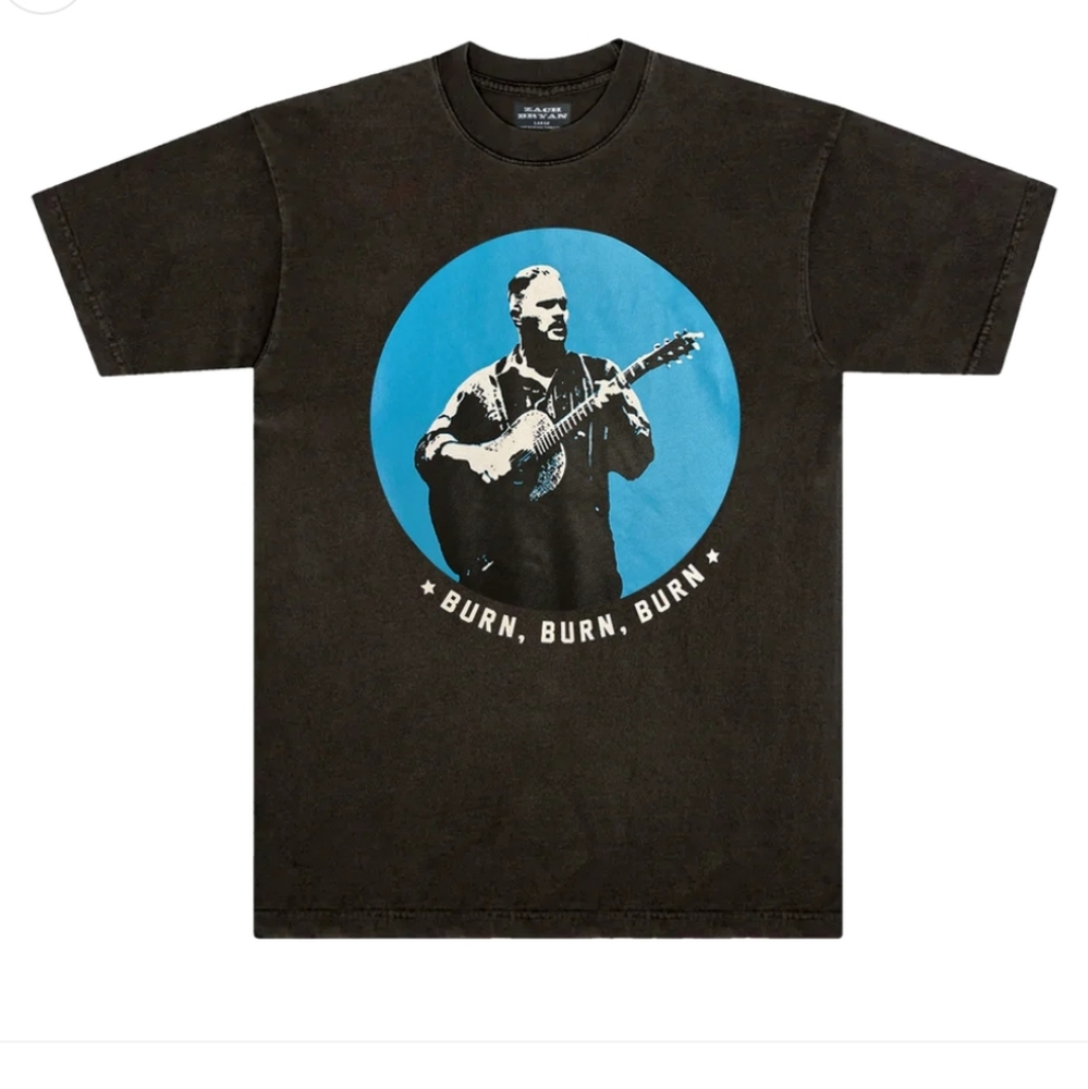 🆕️ Zach Bryan Blue Dot Burn Burn Burn Tour Tee